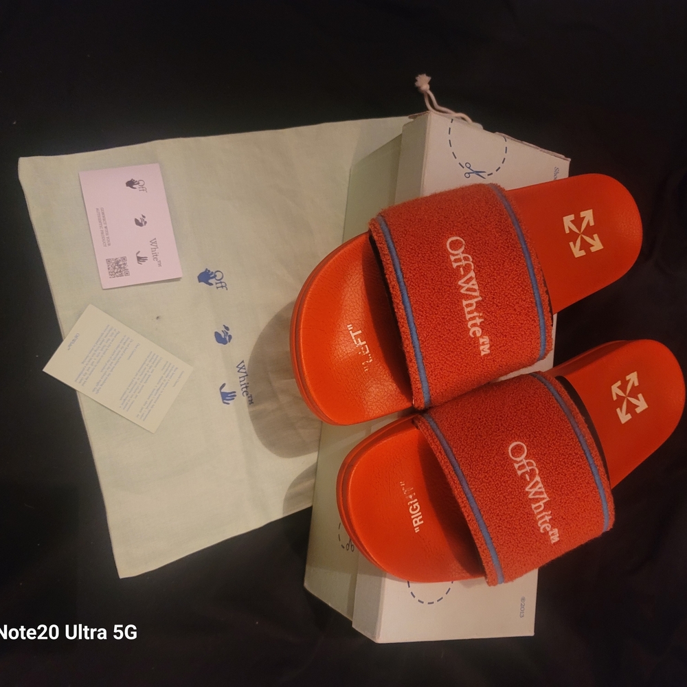 Off-White Red Carpet Slide Sandals. Mens Size 11